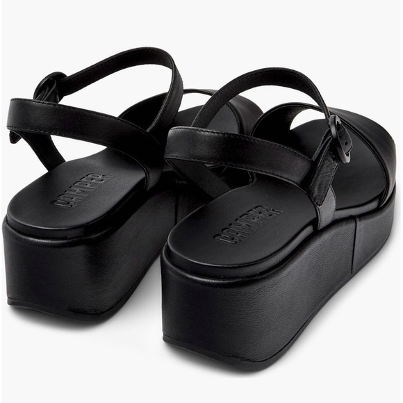 NIB Camper Misia Platform Sandals EU 40 US 9 Black - Picture 2 of 12